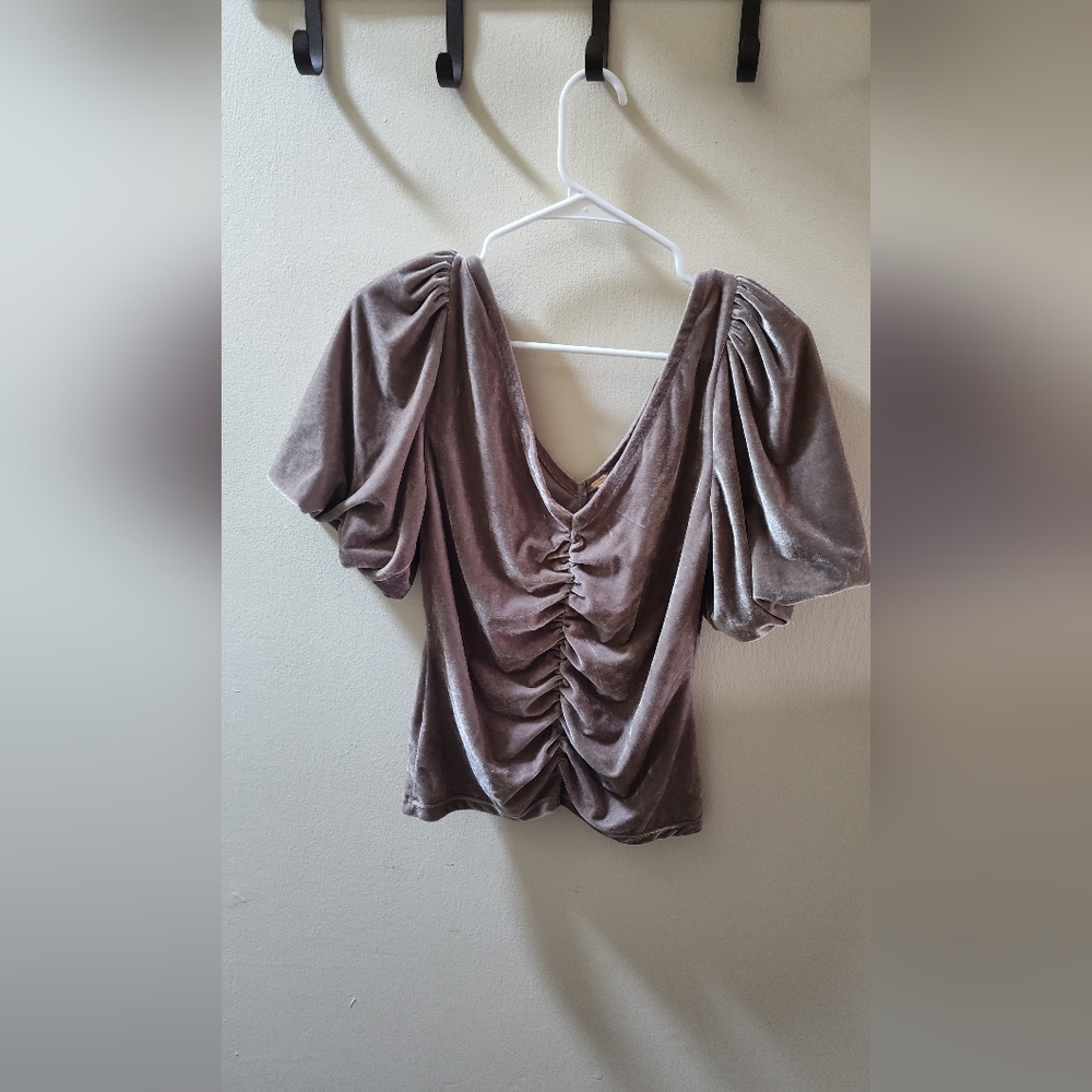 Free People Cupcake Velvet Blouse